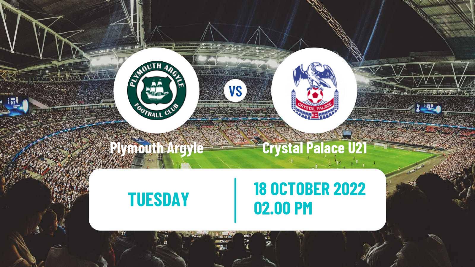 Soccer English EFL Trophy Plymouth Argyle - Crystal Palace U21