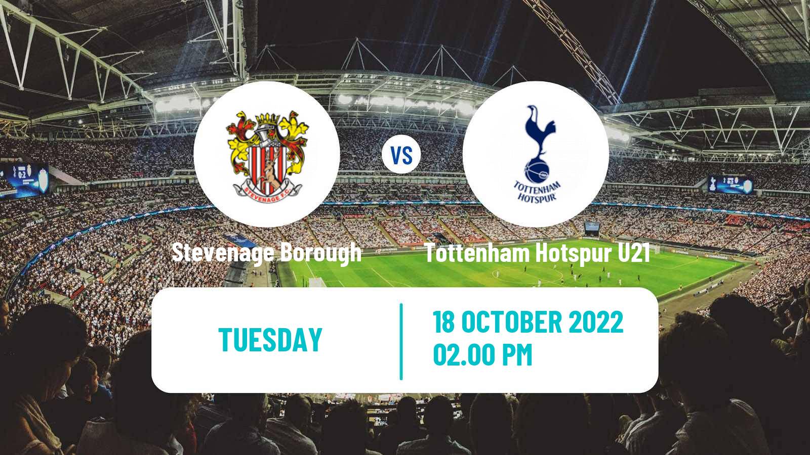 Soccer English EFL Trophy Stevenage Borough - Tottenham Hotspur U21