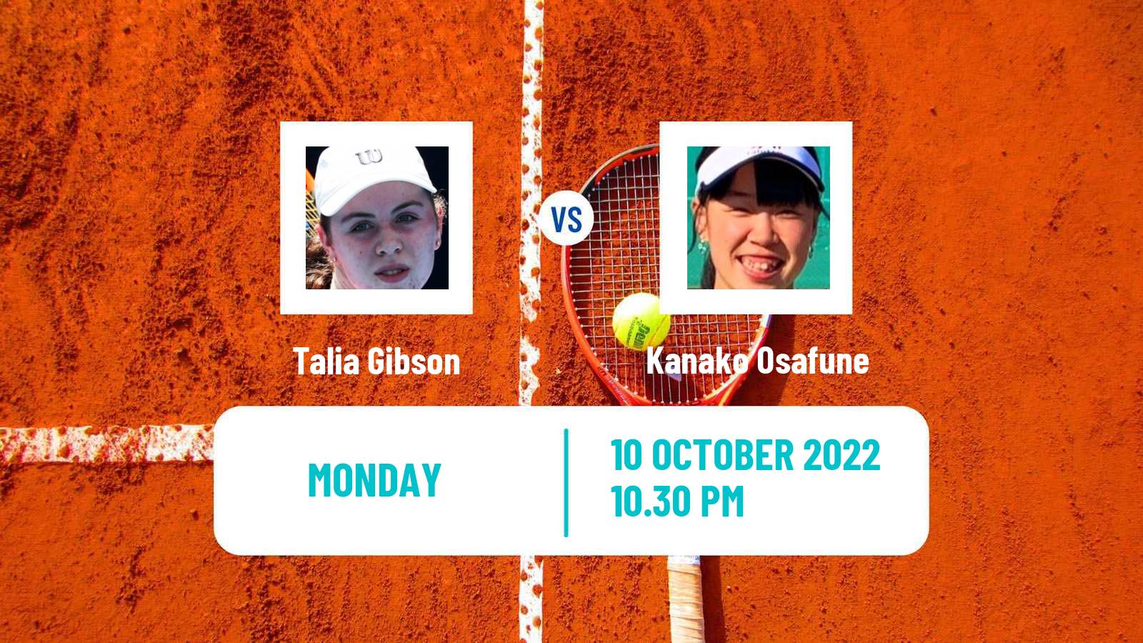 Tennis ITF Tournaments Talia Gibson - Kanako Osafune