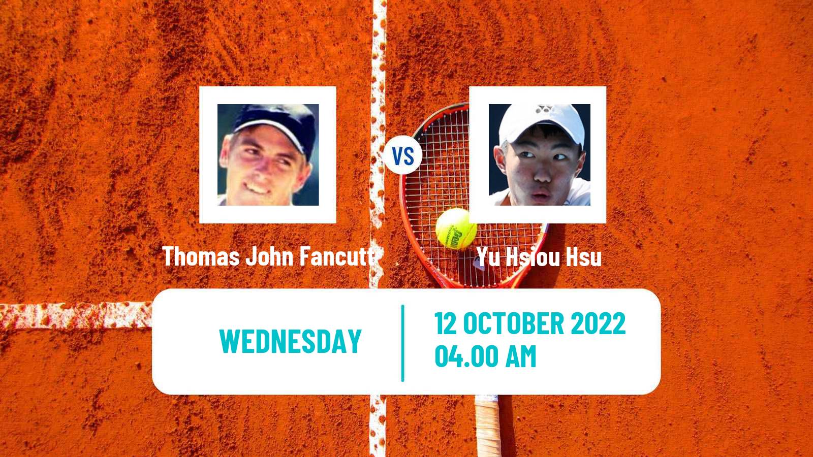 Tennis ITF Tournaments Thomas John Fancutt - Yu Hsiou Hsu