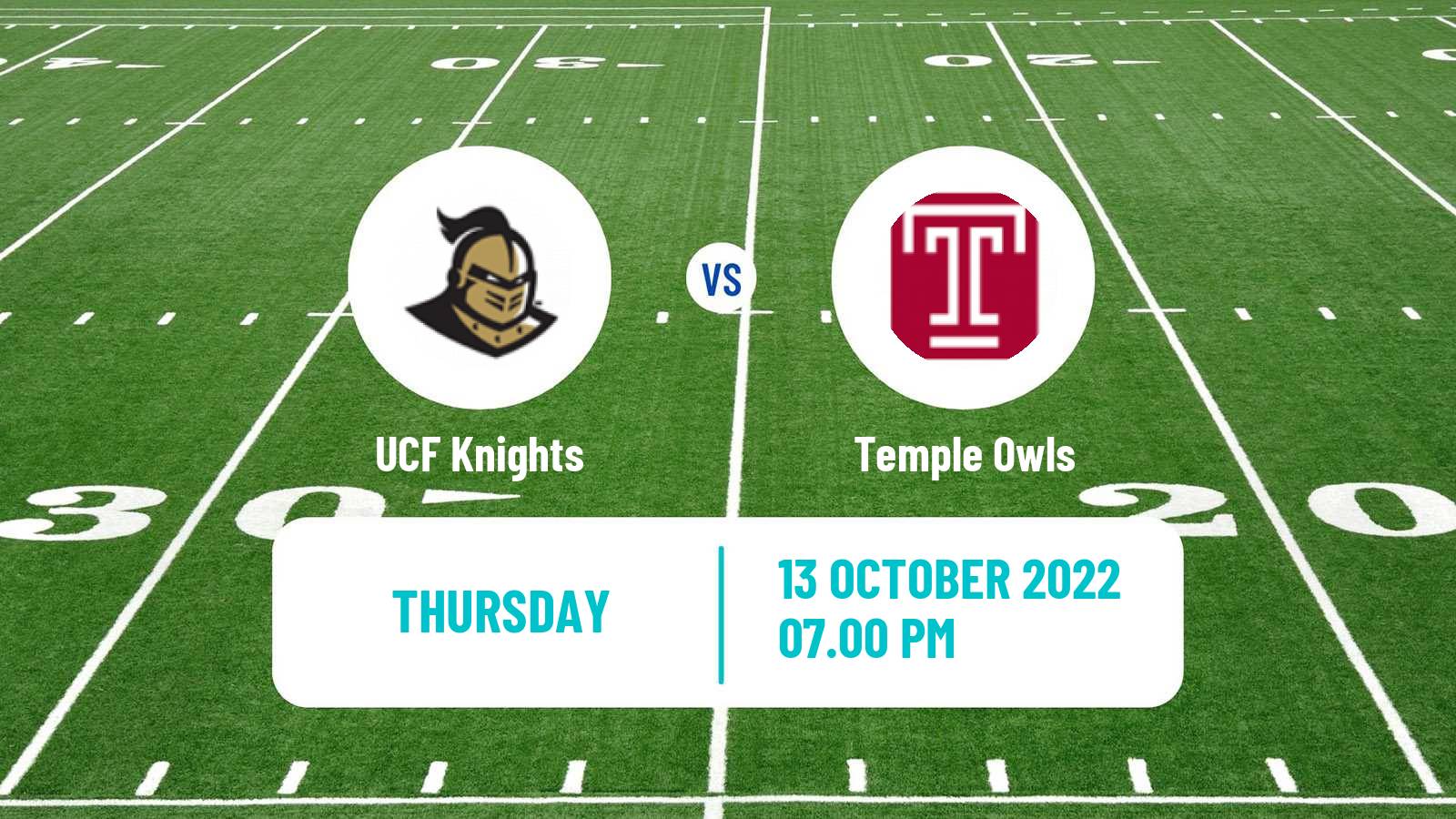 American football NCAA College Football UCF Knights - Temple Owls