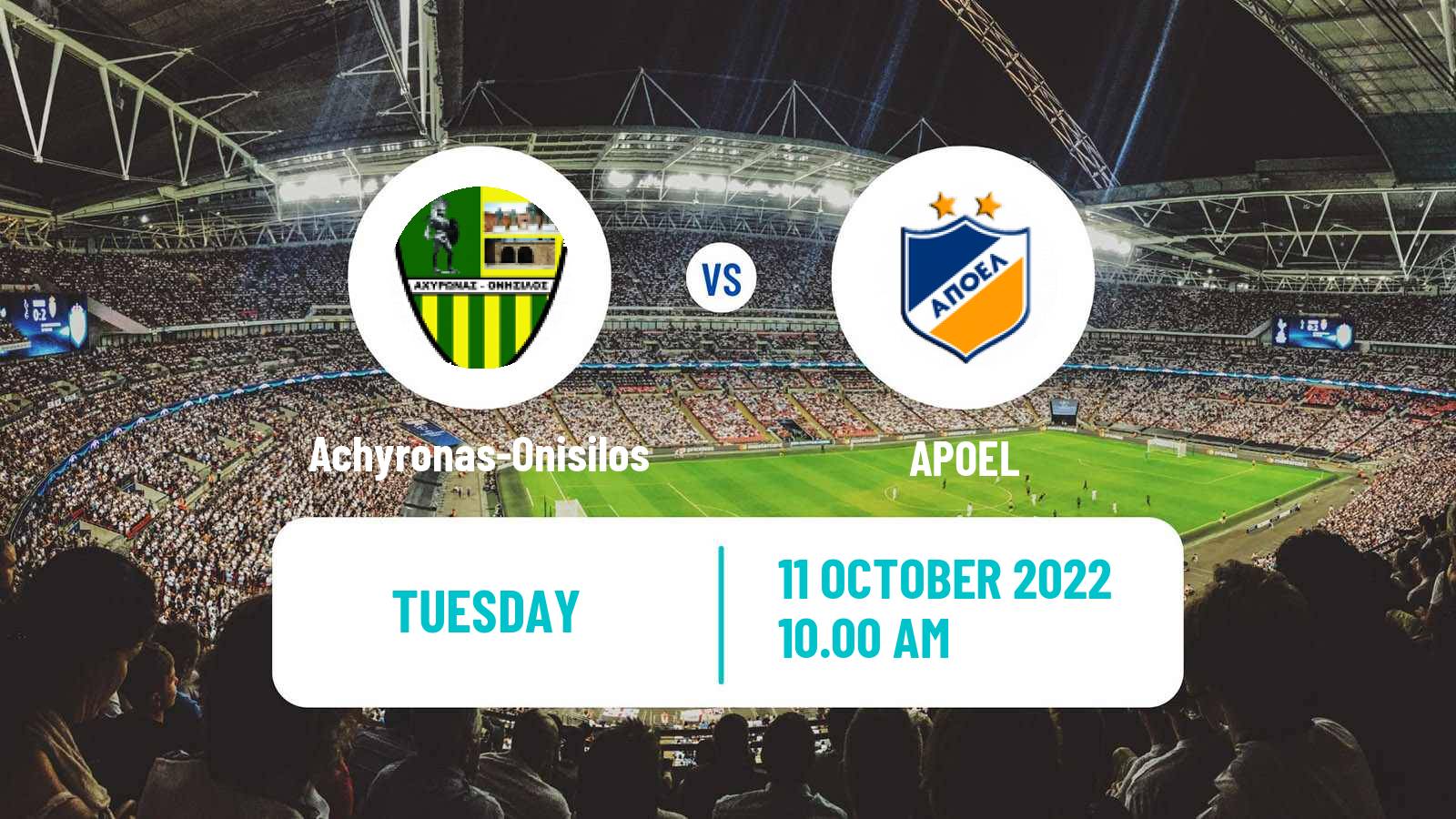 Soccer Cypriot Cup Achyronas-Onisilos - APOEL