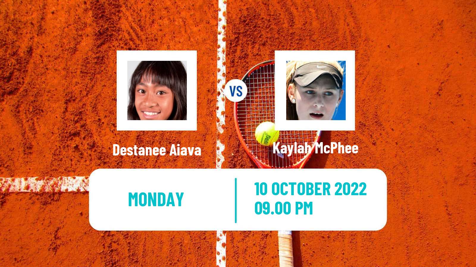 Tennis ITF Tournaments Destanee Aiava - Kaylah McPhee