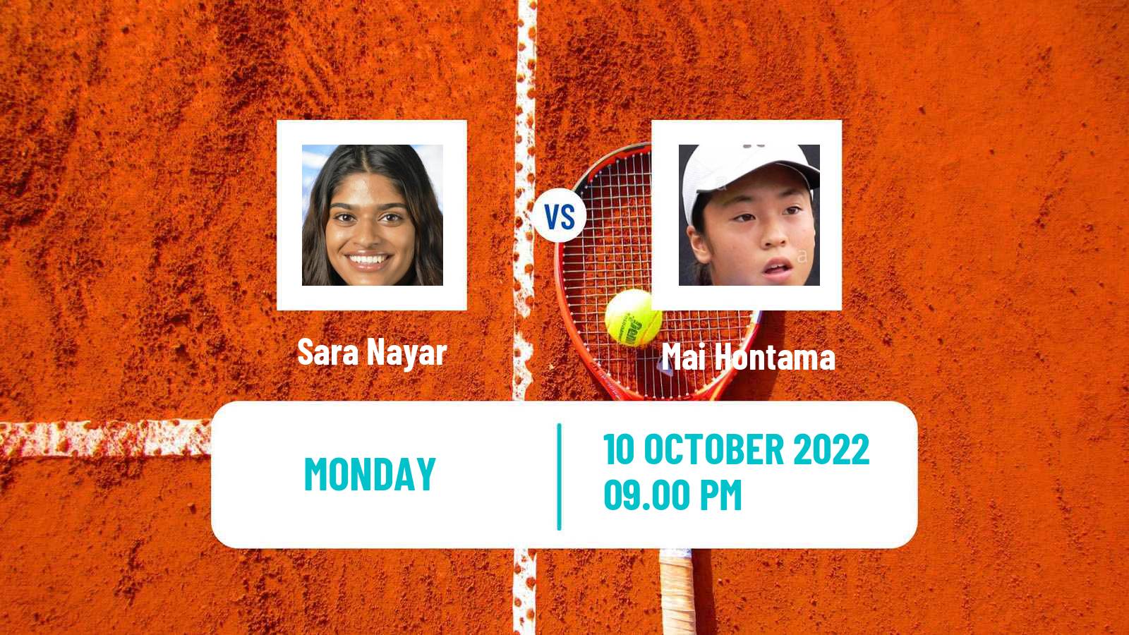Tennis ITF Tournaments Sara Nayar - Mai Hontama