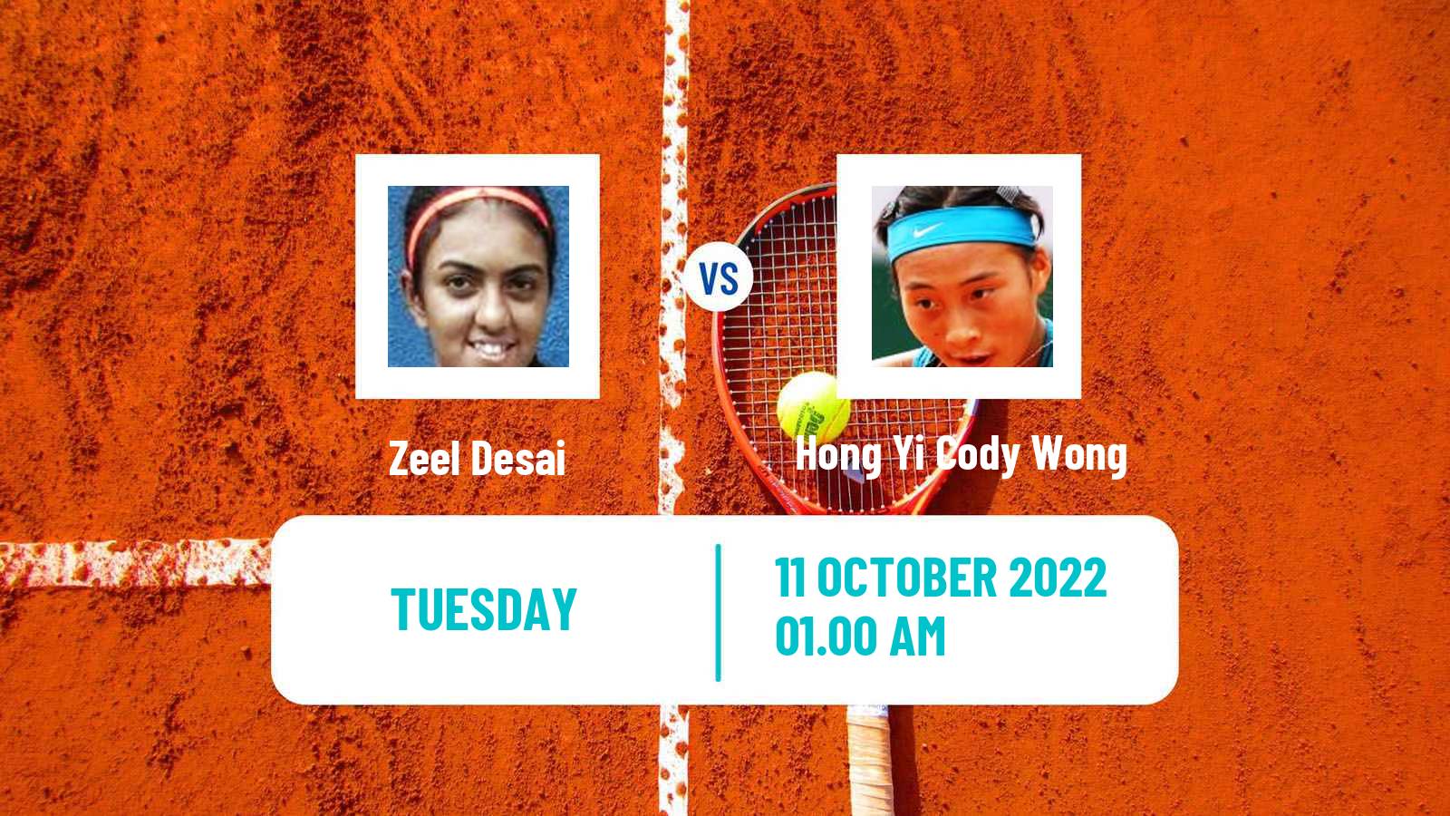 Tennis ITF Tournaments Zeel Desai - Hong Yi Cody Wong