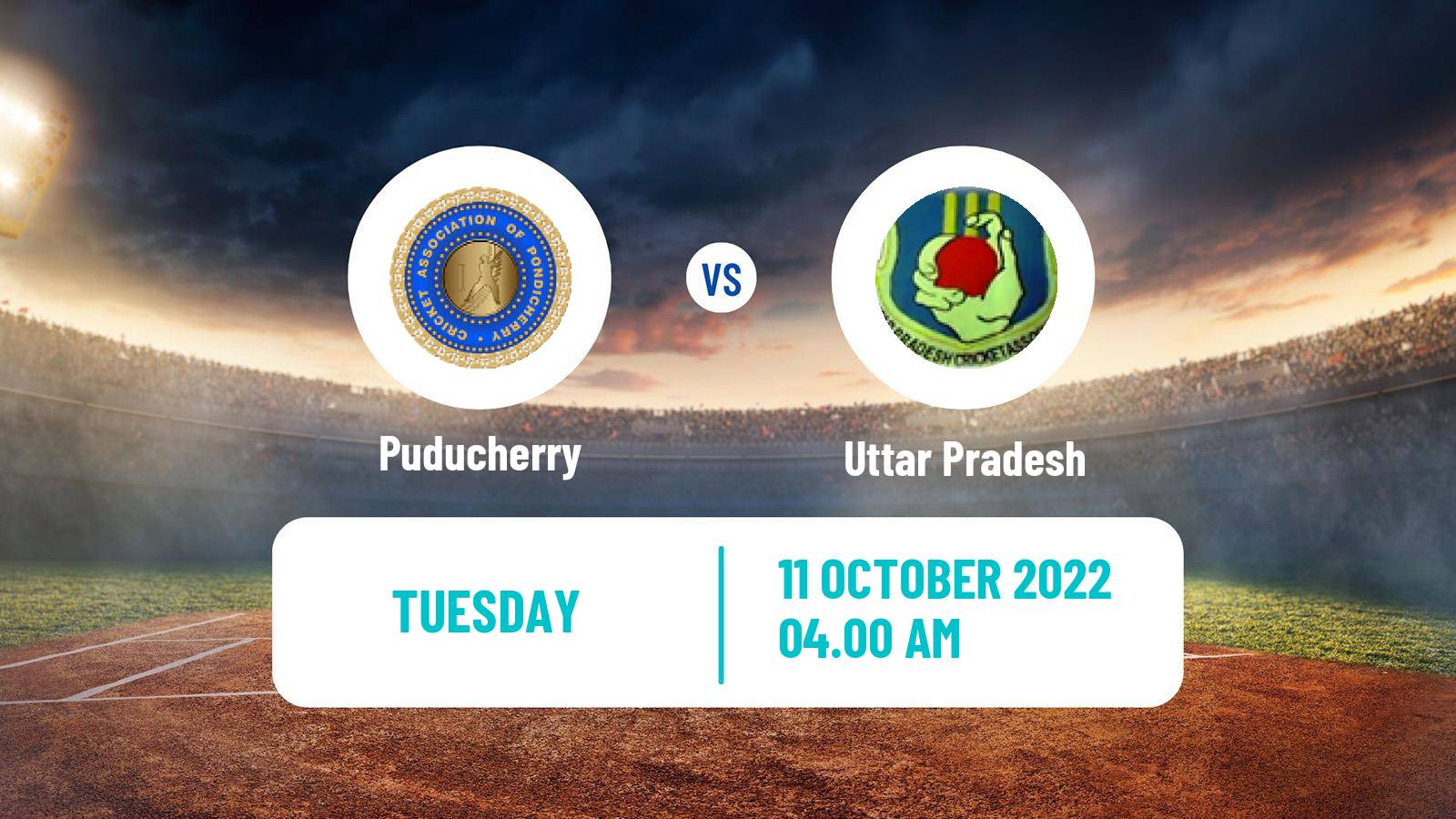 Cricket Syed Mushtaq Ali Trophy Puducherry - Uttar Pradesh