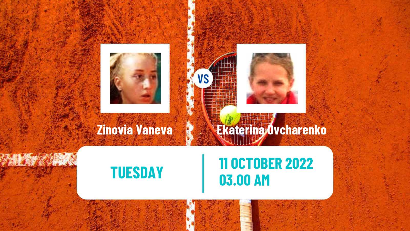 Tennis ITF Tournaments Zinovia Vaneva - Ekaterina Ovcharenko