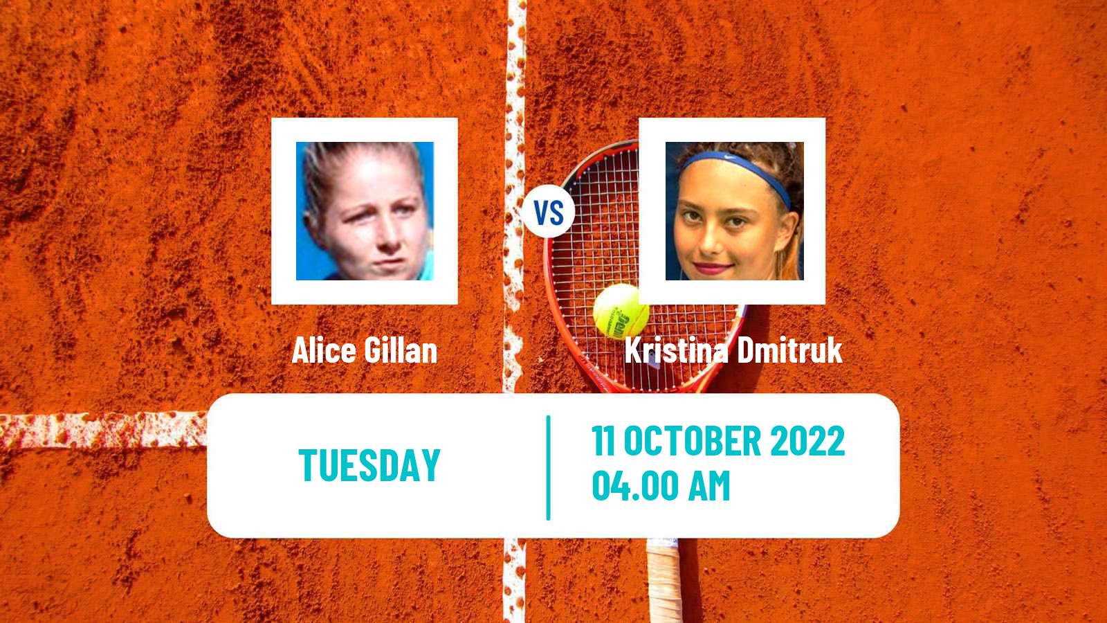 Tennis ITF Tournaments Alice Gillan - Kristina Dmitruk