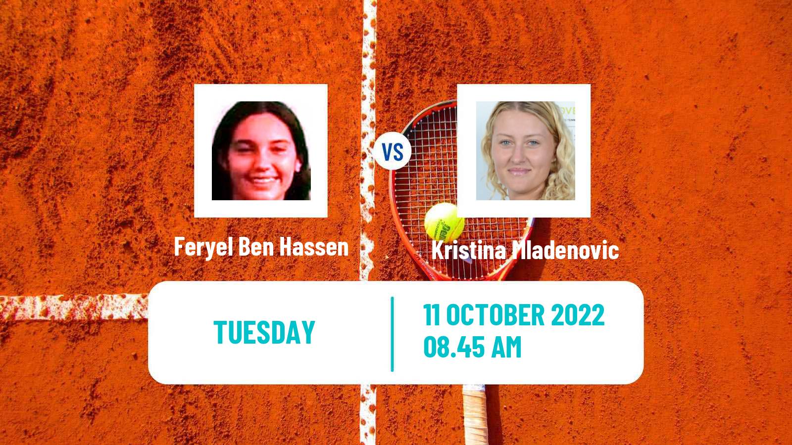 Tennis ITF Tournaments Feryel Ben Hassen - Kristina Mladenovic