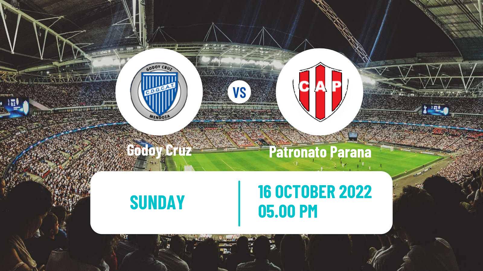 Soccer Argentinian Liga Profesional Godoy Cruz - Patronato Parana