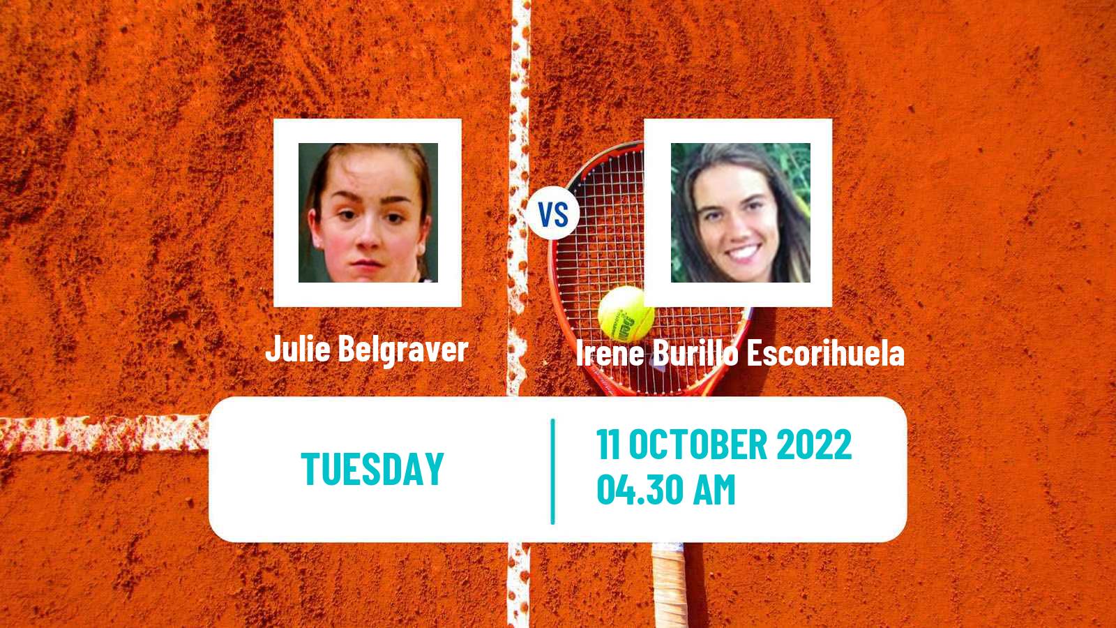 Tennis ITF Tournaments Julie Belgraver - Irene Burillo Escorihuela