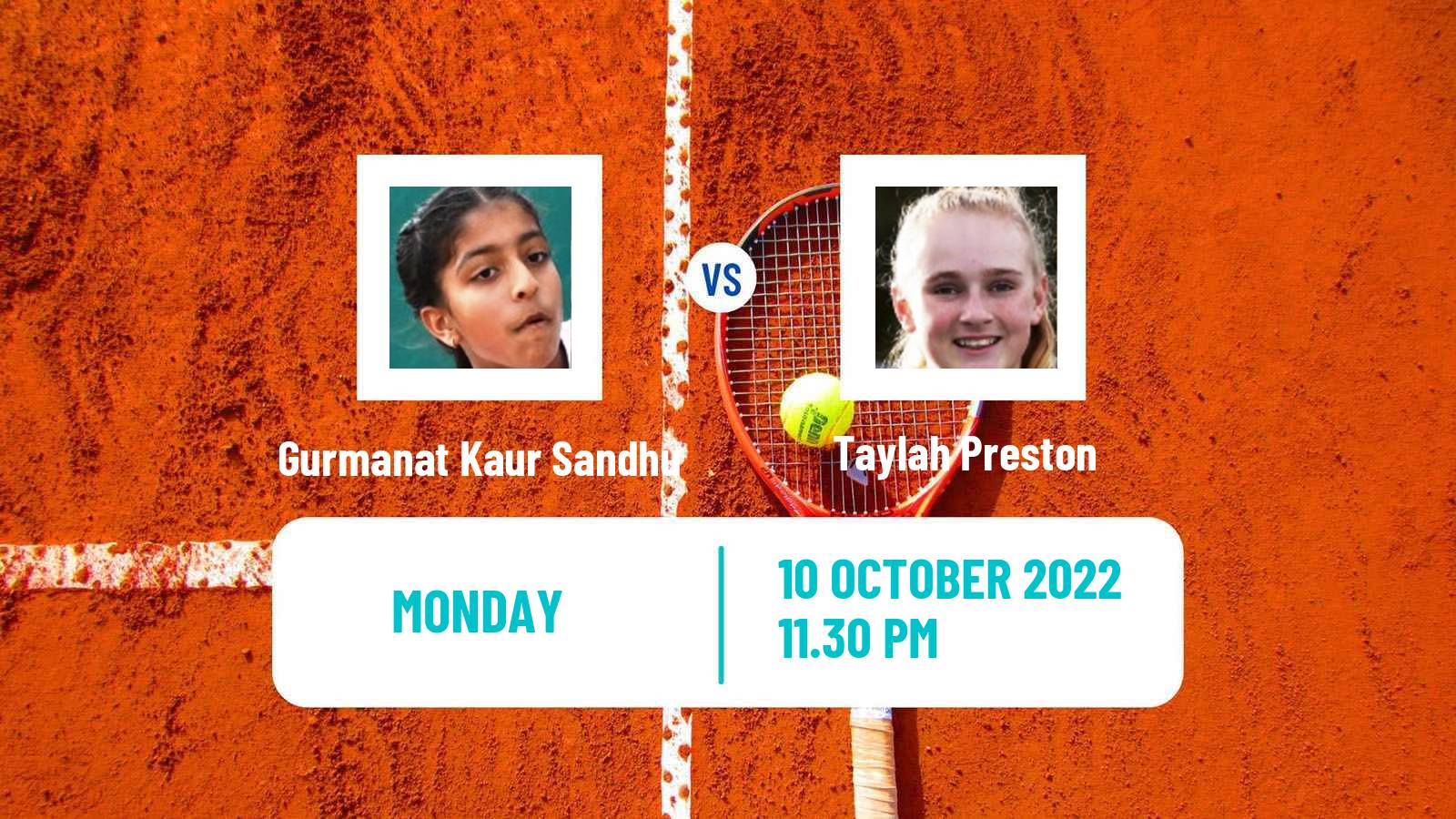 Tennis ITF Tournaments Gurmanat Kaur Sandhu - Taylah Preston