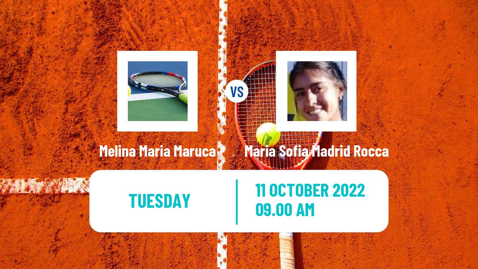 Tennis ITF Tournaments Melina Maria Maruca - Maria Sofia Madrid Rocca