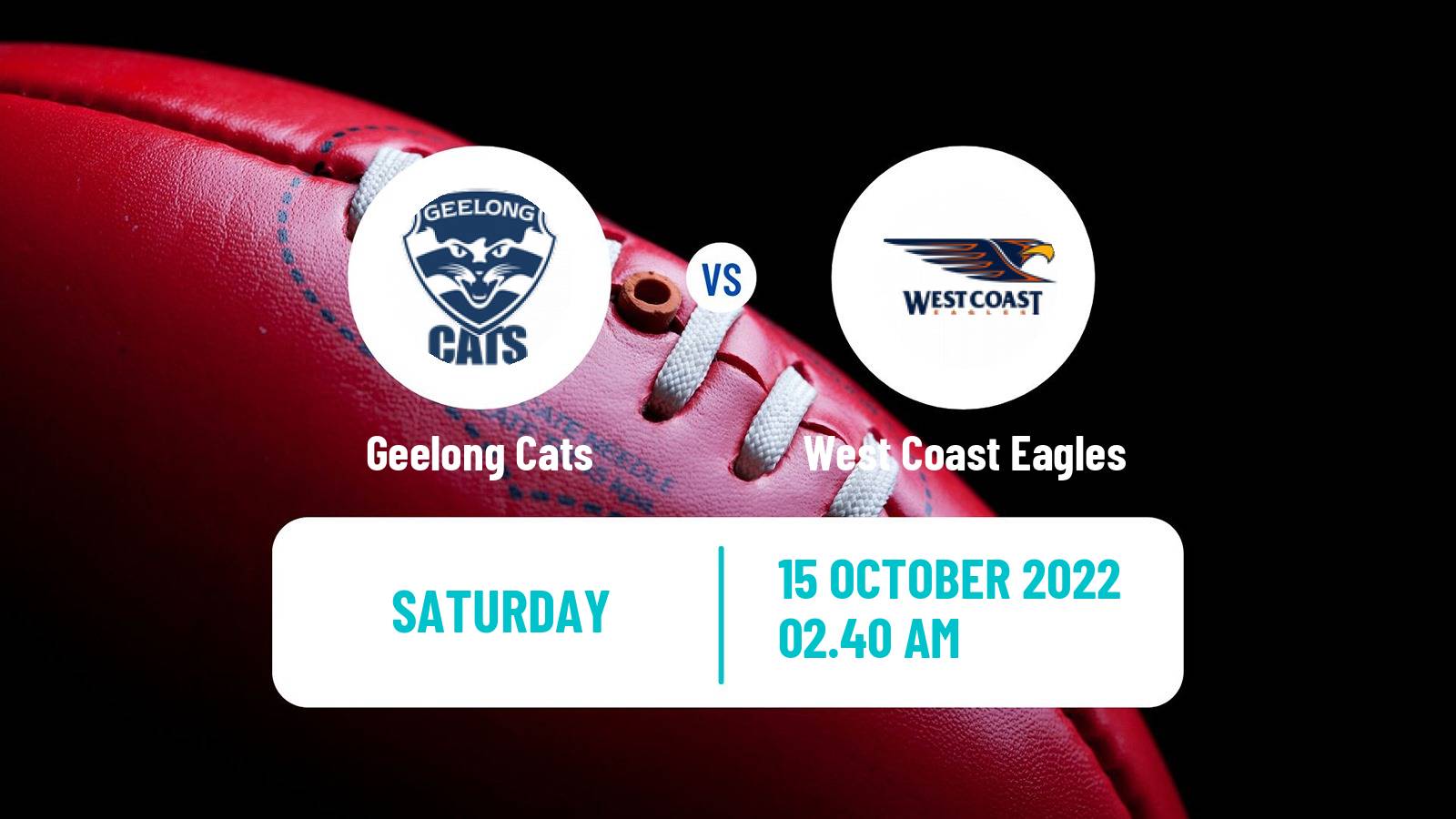 Aussie rules AFL Women Geelong Cats - West Coast Eagles