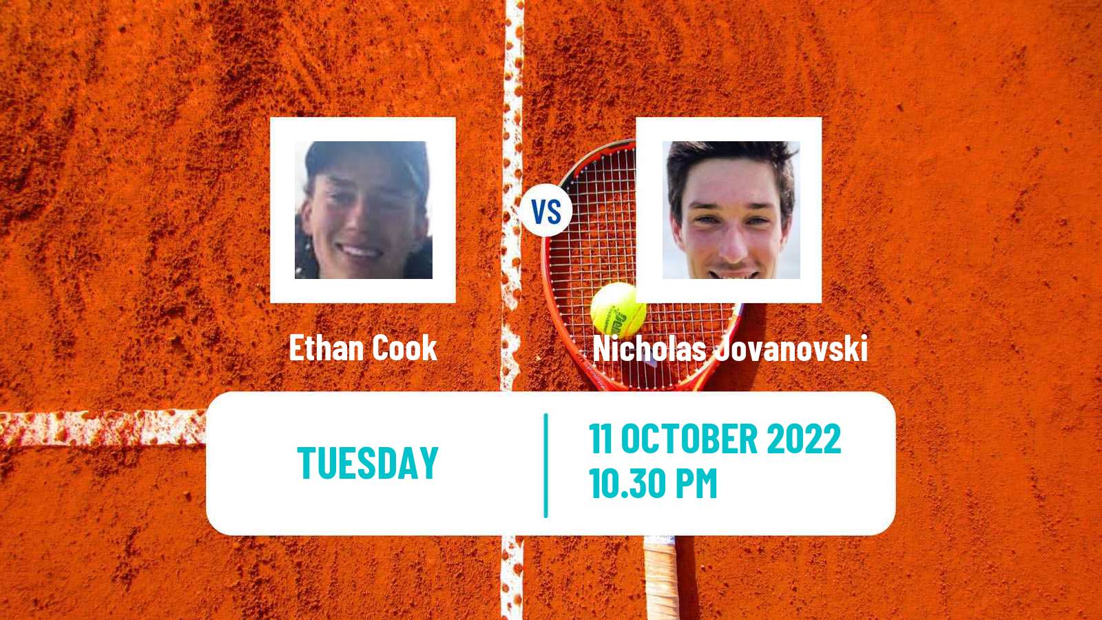 Tennis ITF Tournaments Ethan Cook - Nicholas Jovanovski