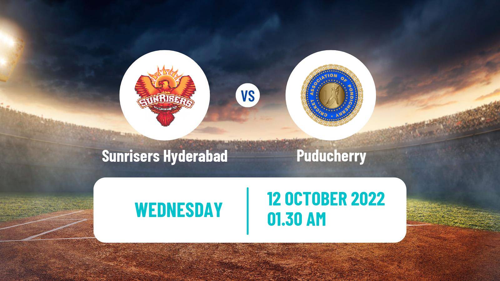 Cricket Syed Mushtaq Ali Trophy Sunrisers Hyderabad - Puducherry