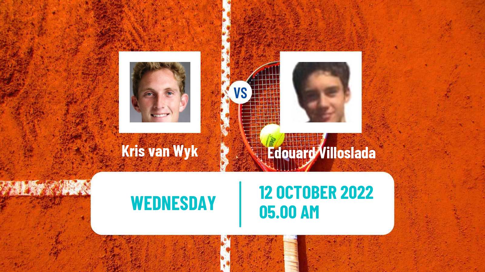 Tennis ITF Tournaments Kris van Wyk - Edouard Villoslada