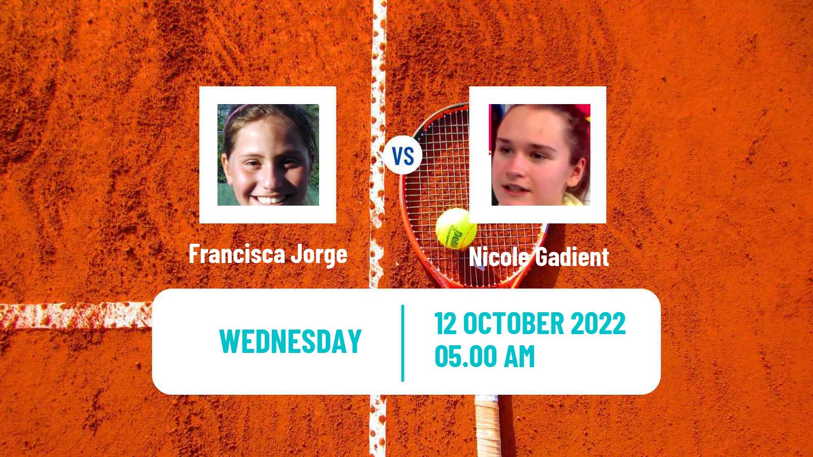 Tennis ITF Tournaments Francisca Jorge - Nicole Gadient
