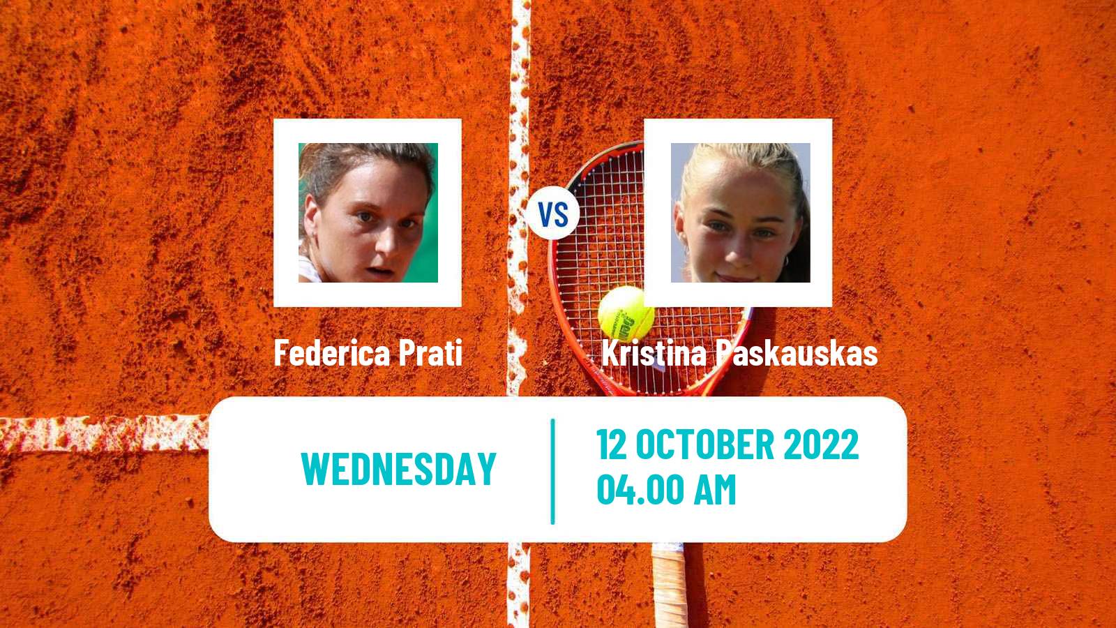 Tennis ITF Tournaments Federica Prati - Kristina Paskauskas