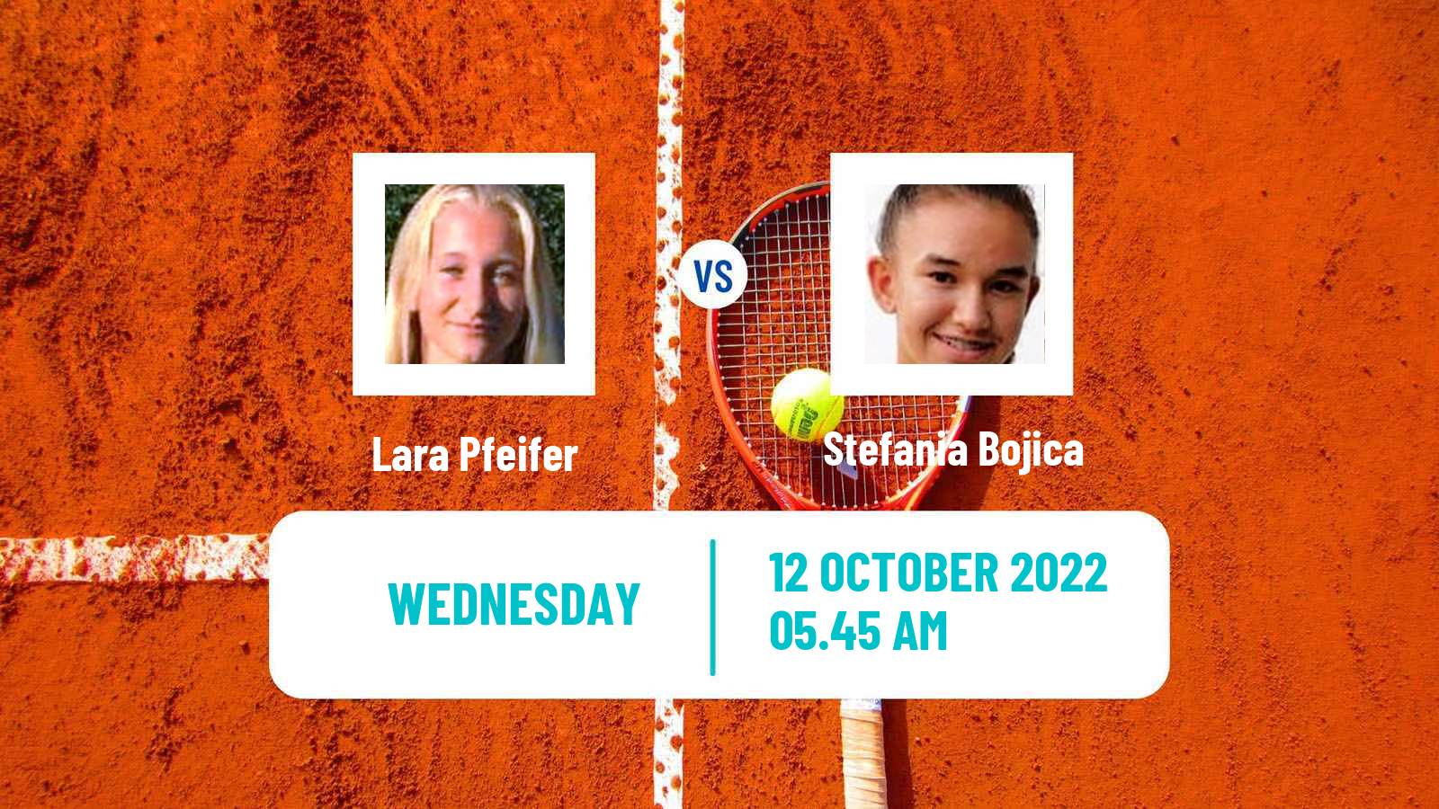 Tennis ITF Tournaments Lara Pfeifer - Stefania Bojica