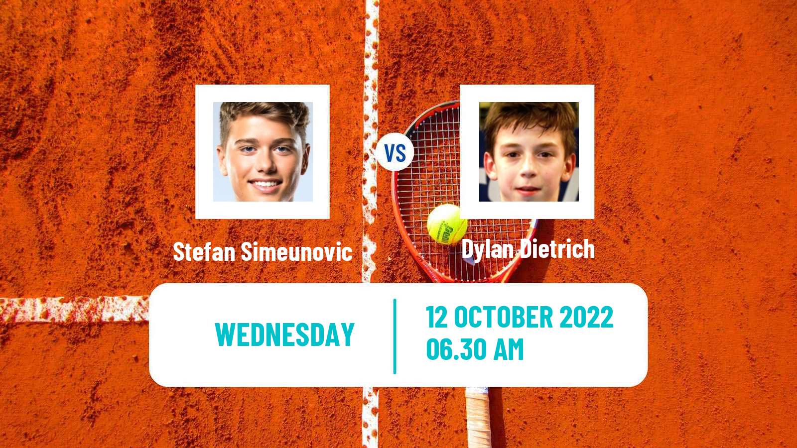 Tennis ITF Tournaments Stefan Simeunovic - Dylan Dietrich