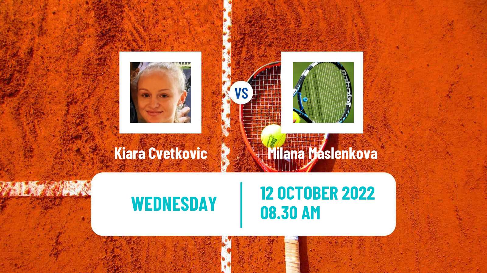 Tennis ITF Tournaments Kiara Cvetkovic - Milana Maslenkova