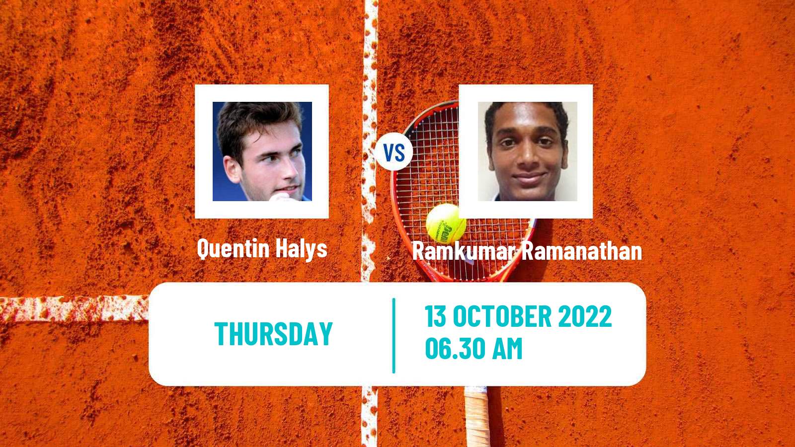 Tennis ATP Challenger Quentin Halys - Ramkumar Ramanathan