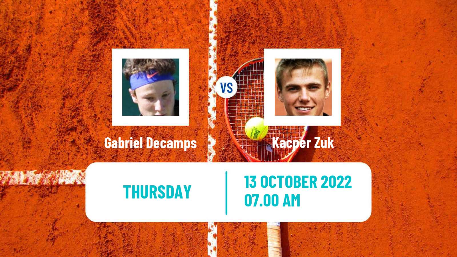 Tennis ATP Challenger Gabriel Decamps - Kacper Zuk