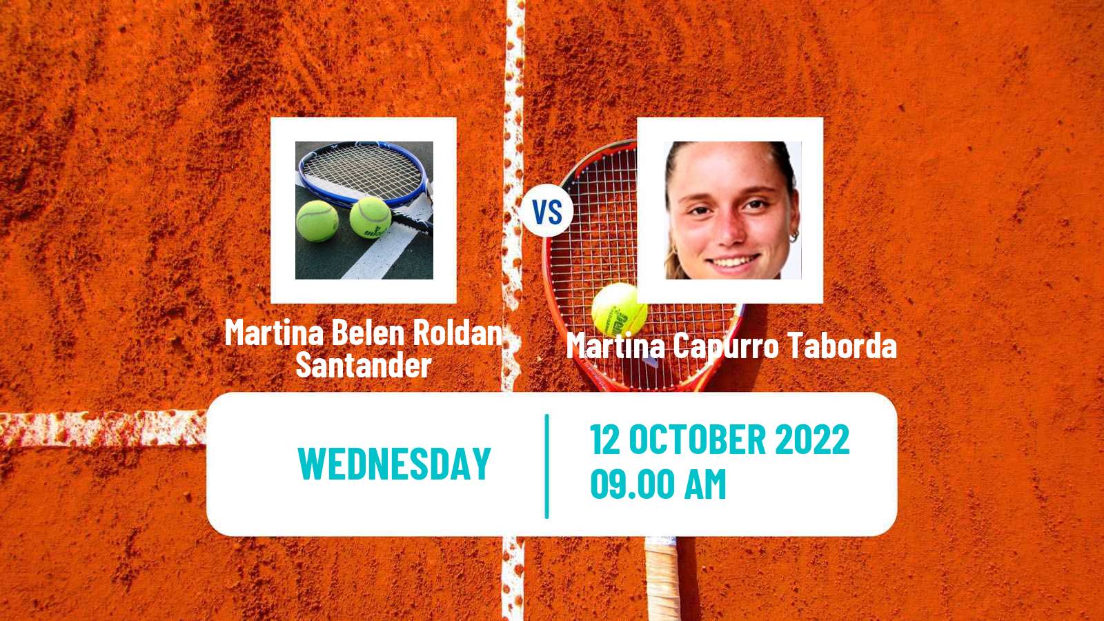 Tennis ITF Tournaments Martina Belen Roldan Santander - Martina Capurro Taborda