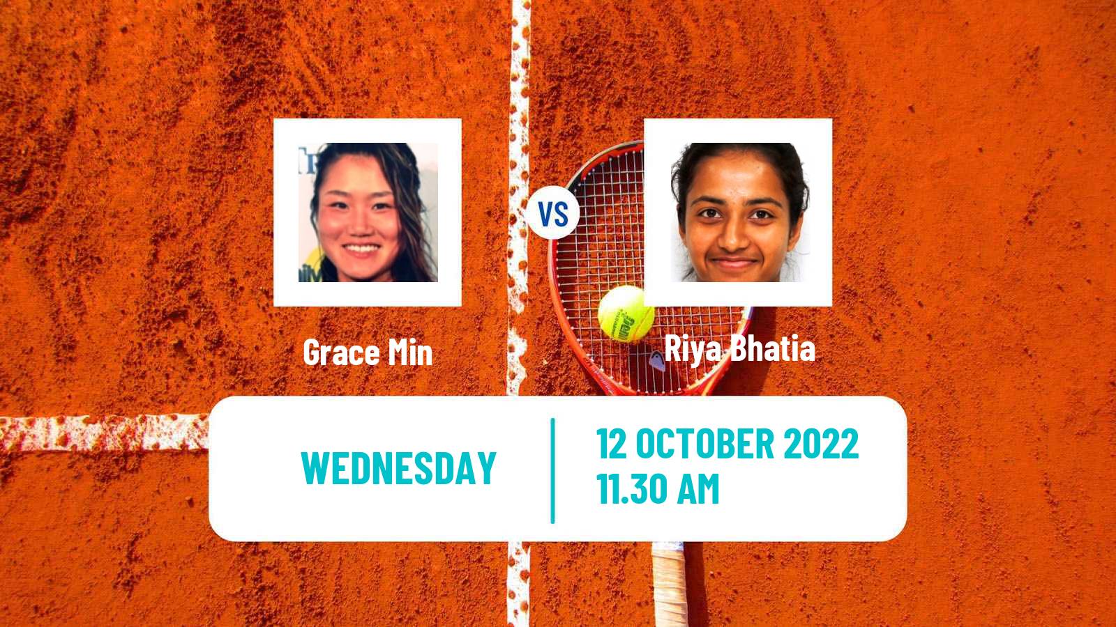 Tennis ITF Tournaments Grace Min - Riya Bhatia