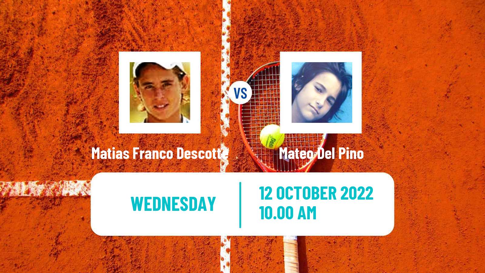 Tennis ITF Tournaments Matias Franco Descotte - Mateo Del Pino