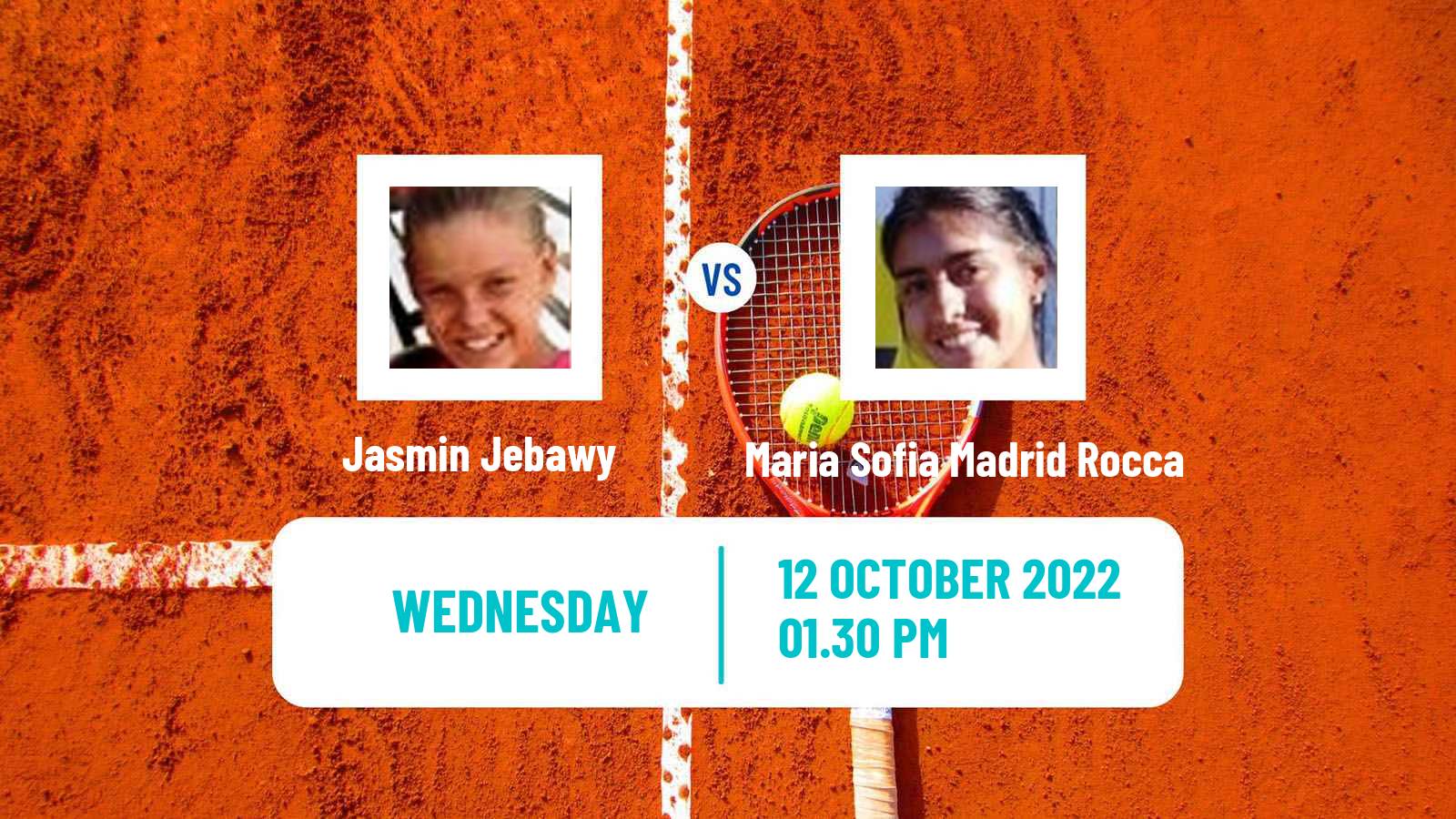 Tennis ITF Tournaments Jasmin Jebawy - Maria Sofia Madrid Rocca