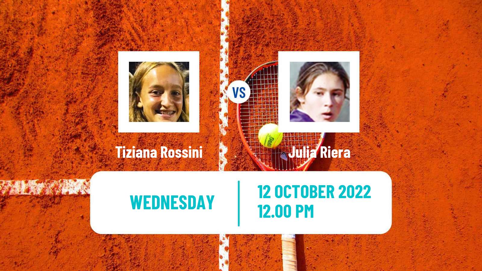 Tennis ITF Tournaments Tiziana Rossini - Julia Riera