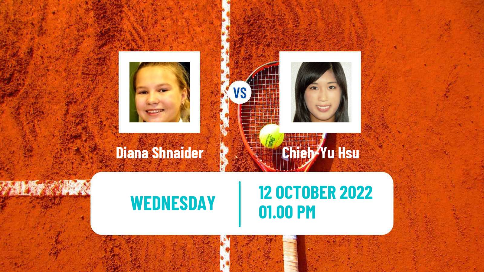 Tennis ITF Tournaments Diana Shnaider - Chieh-Yu Hsu