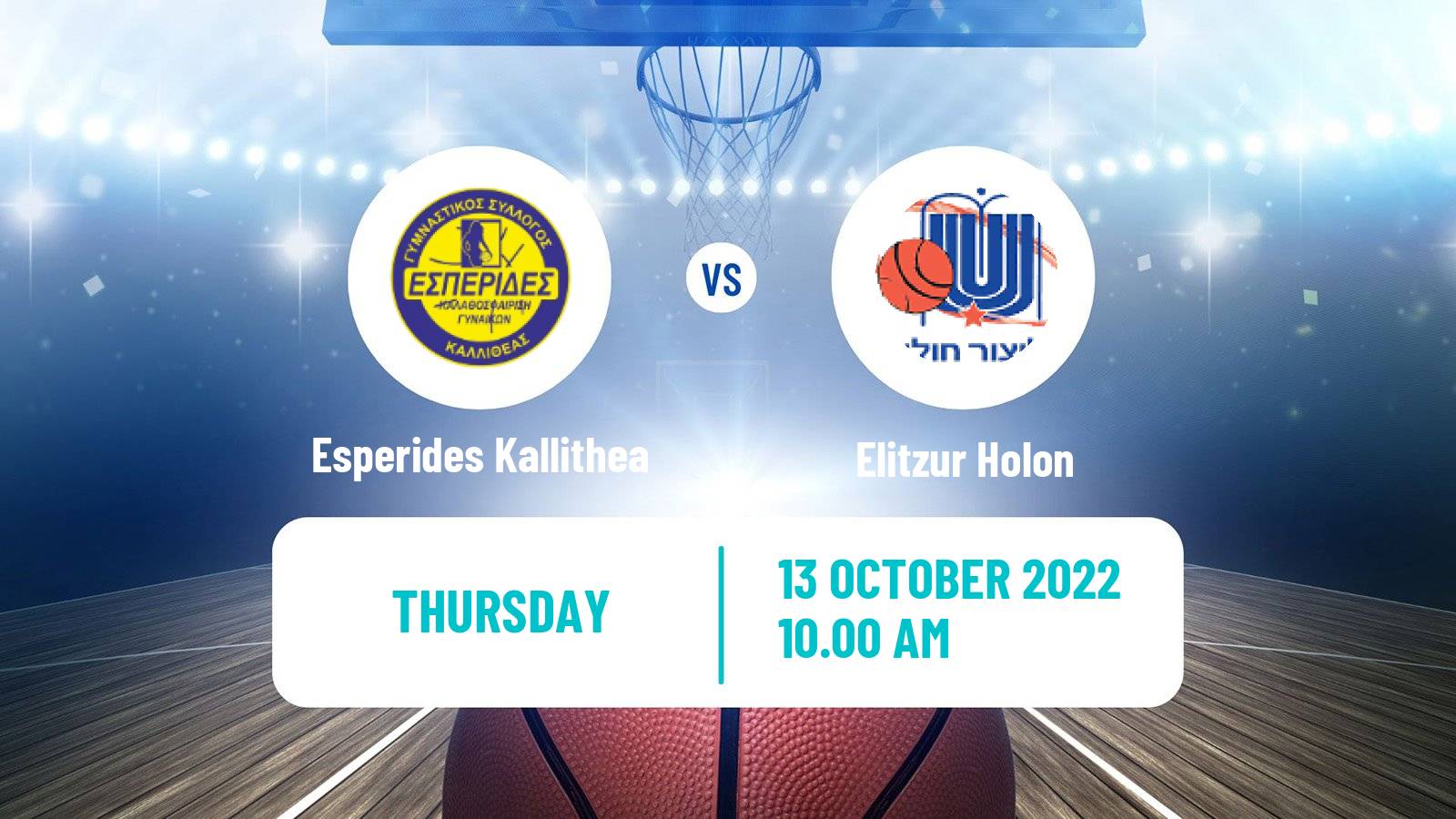 Basketball Eurocup Women Esperides Kallithea - Elitzur Holon