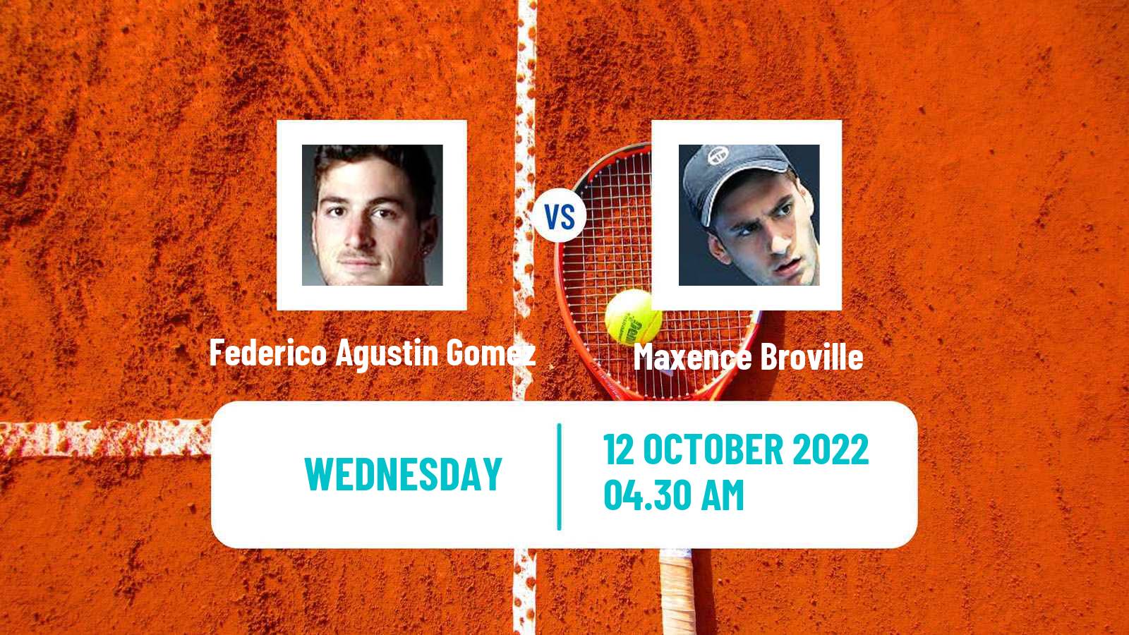 Tennis ITF Tournaments Federico Agustin Gomez - Maxence Broville