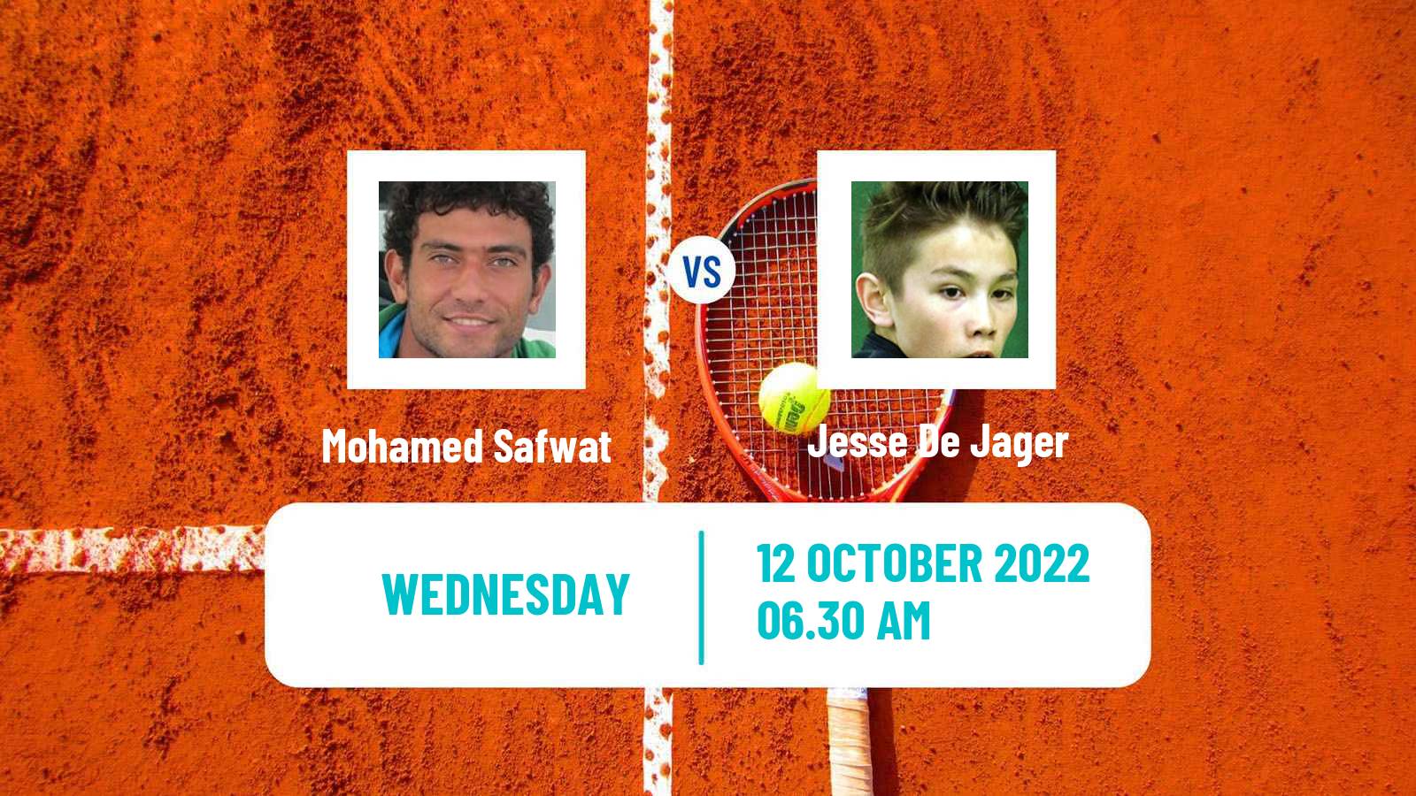 Tennis ITF Tournaments Mohamed Safwat - Jesse De Jager