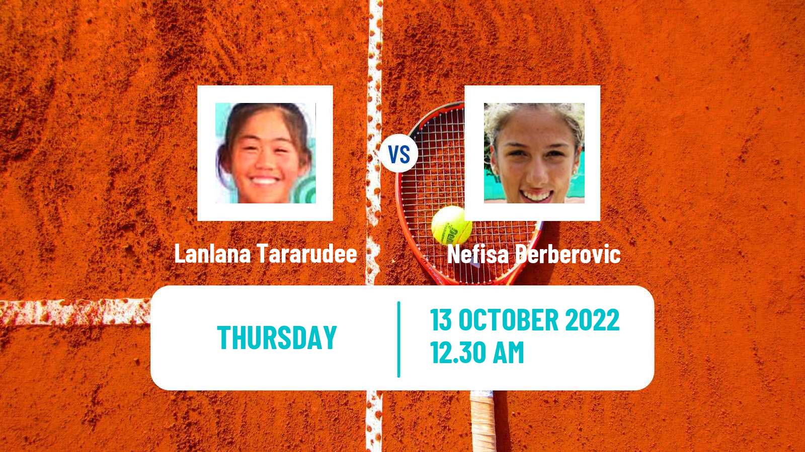 Tennis ITF Tournaments Lanlana Tararudee - Nefisa Berberovic