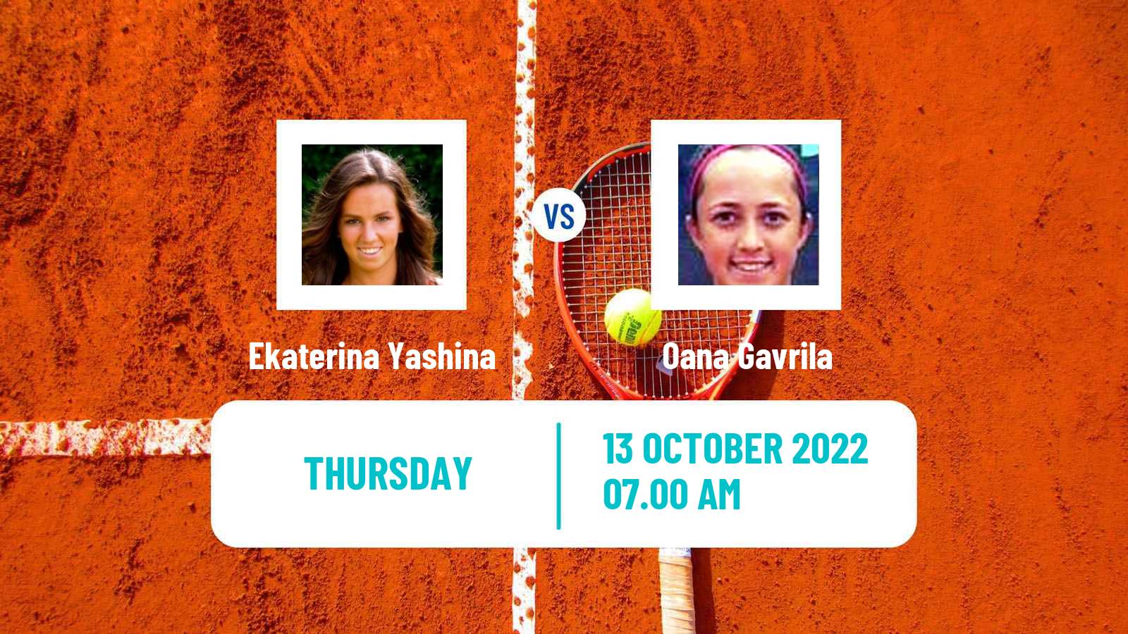 Tennis ITF Tournaments Ekaterina Yashina - Oana Gavrila