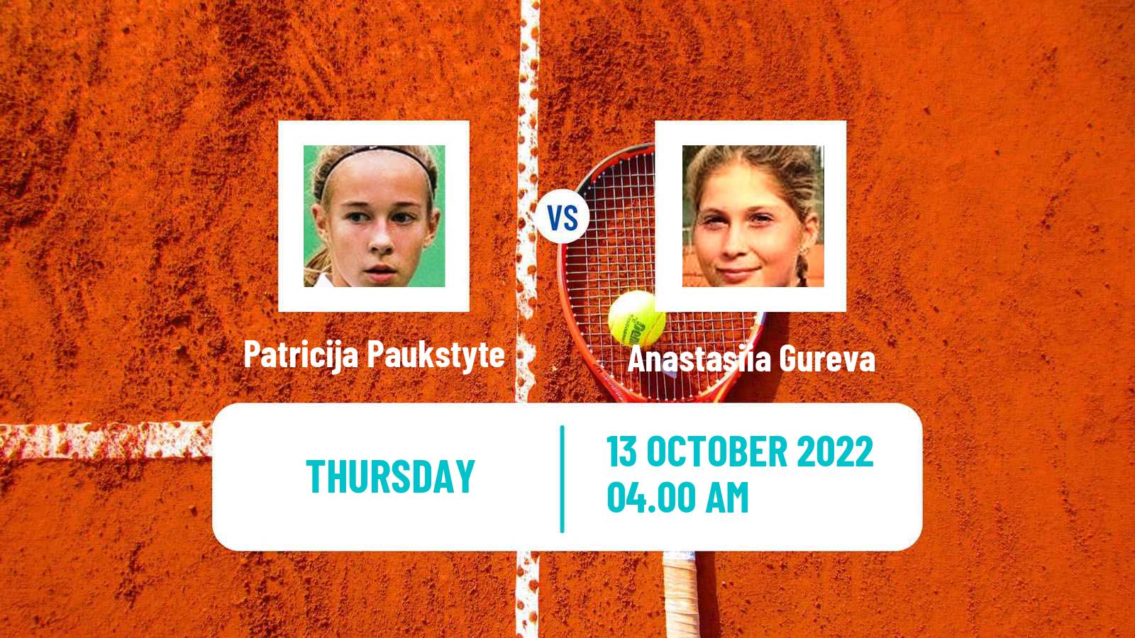 Tennis ITF Tournaments Patricija Paukstyte - Anastasiia Gureva