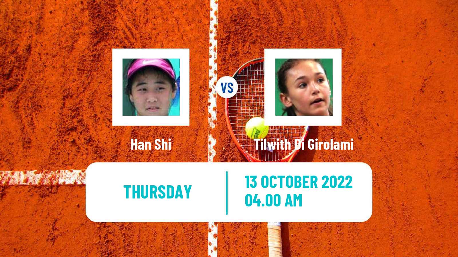 Tennis ITF Tournaments Han Shi - Tilwith Di Girolami