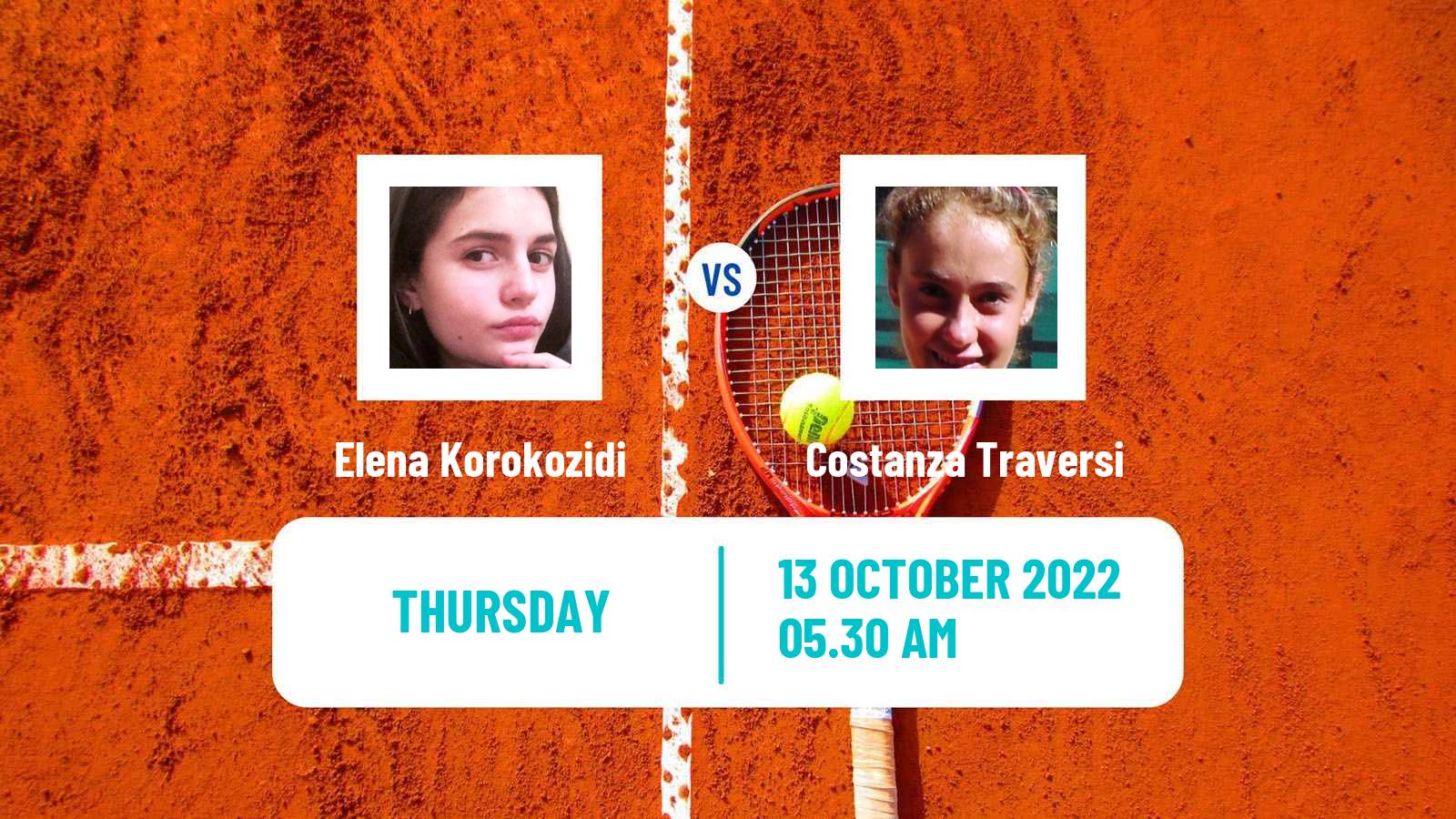 Tennis ITF Tournaments Elena Korokozidi - Costanza Traversi