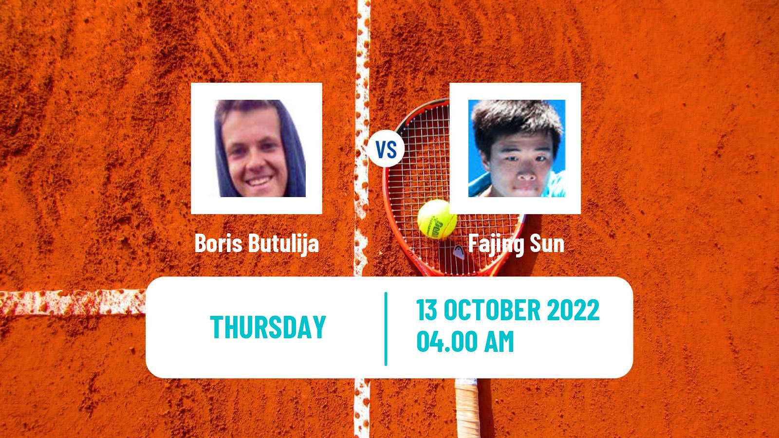 Tennis ITF Tournaments Boris Butulija - Fajing Sun