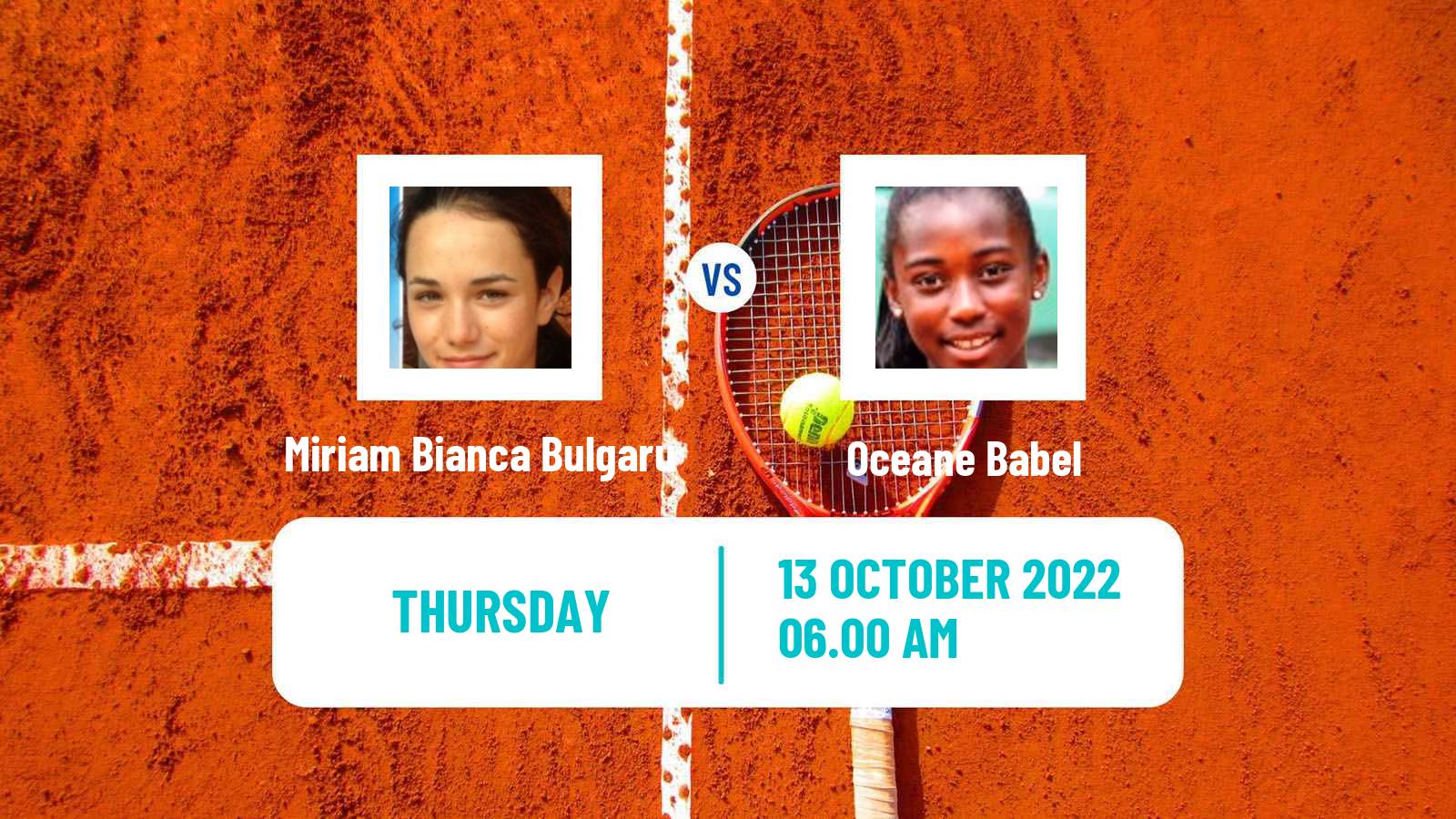 Tennis ITF Tournaments Miriam Bianca Bulgaru - Oceane Babel