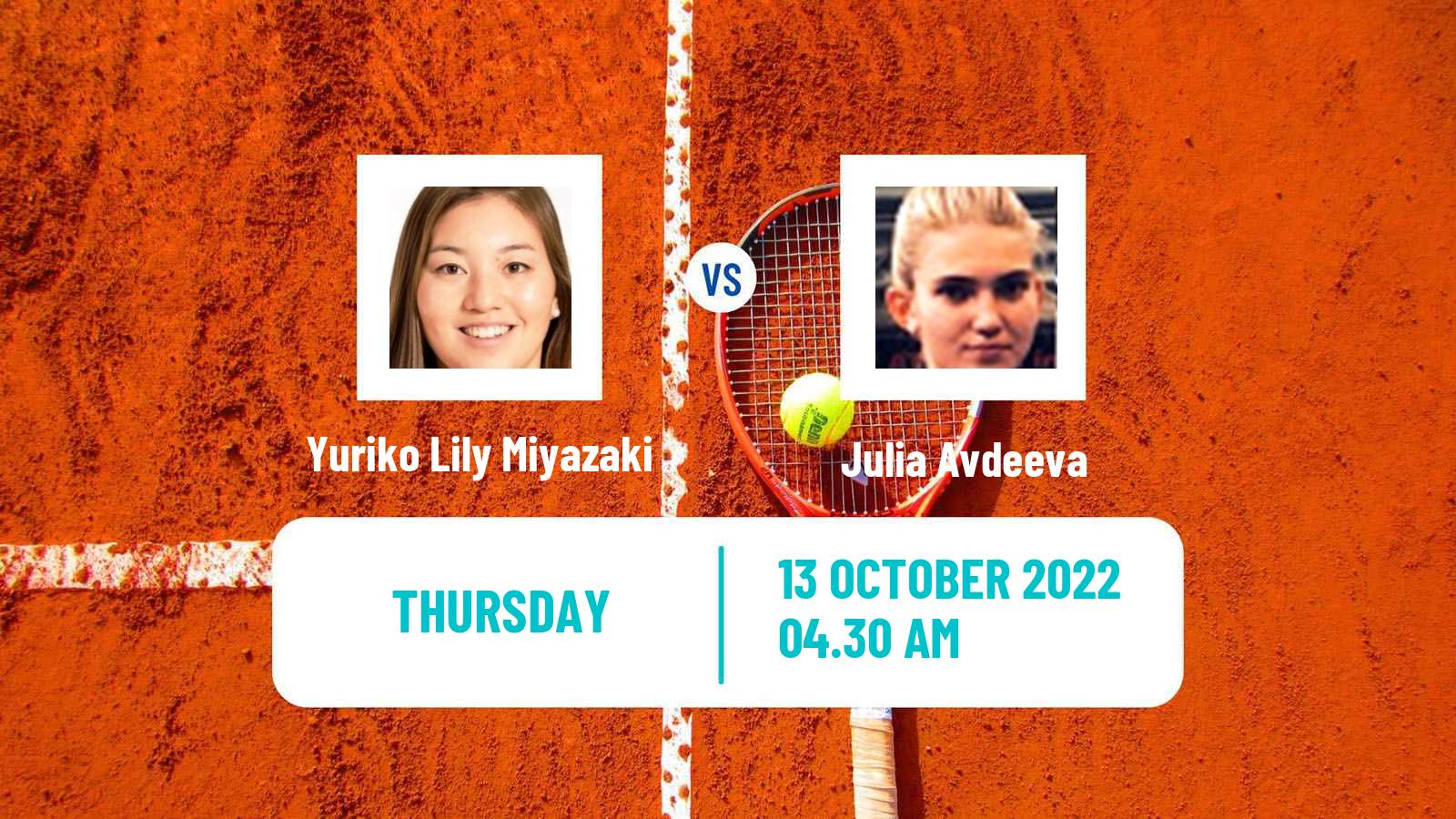 Tennis ITF Tournaments Yuriko Lily Miyazaki - Julia Avdeeva