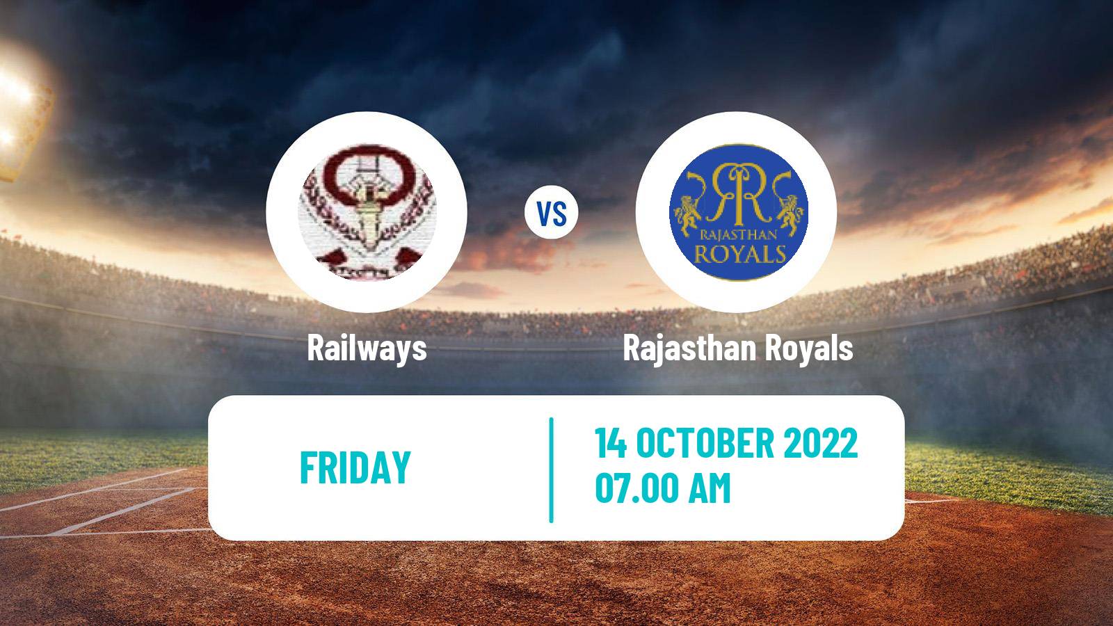 Cricket Syed Mushtaq Ali Trophy Railways - Rajasthan Royals