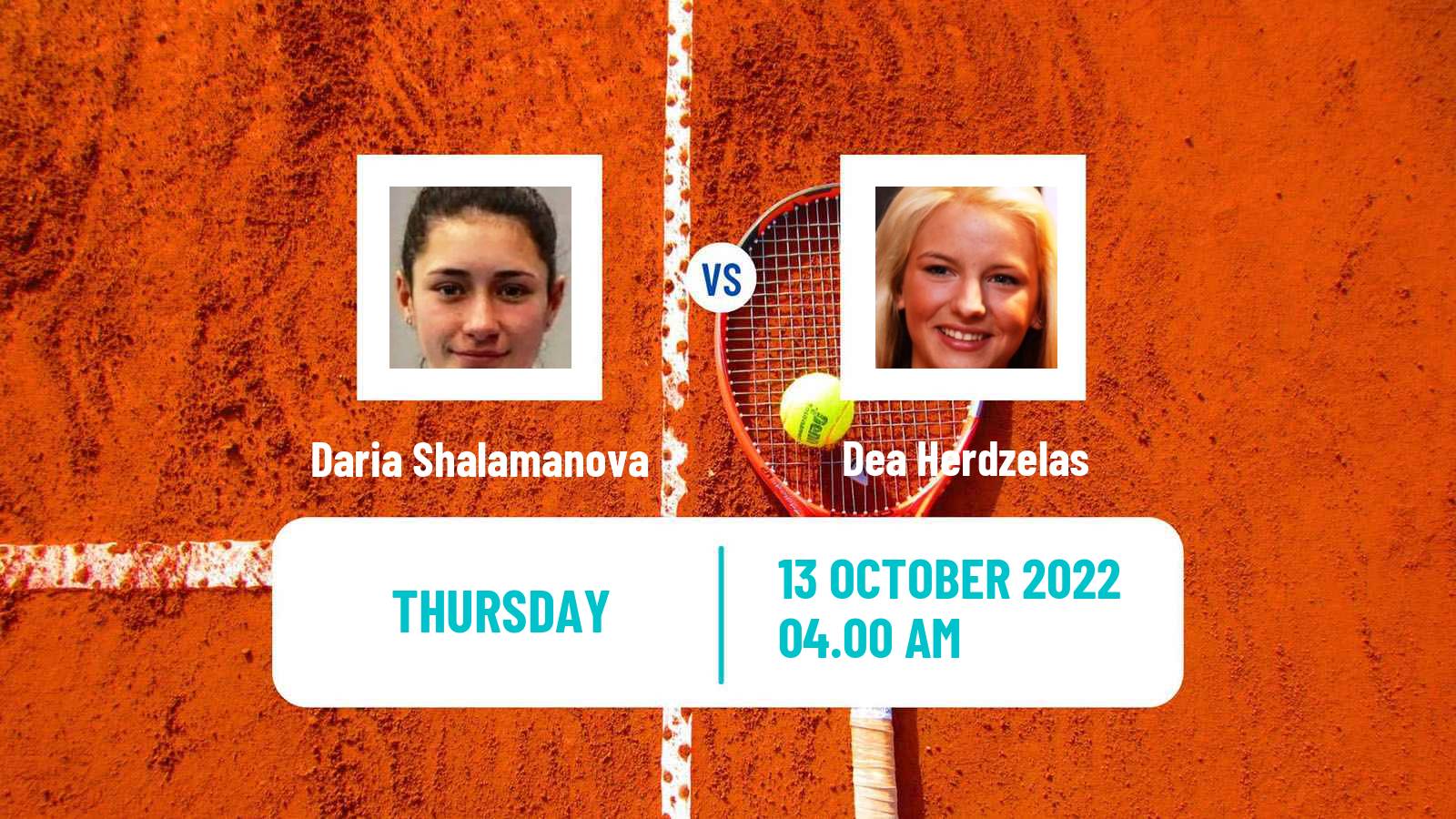 Tennis ITF Tournaments Daria Shalamanova - Dea Herdzelas