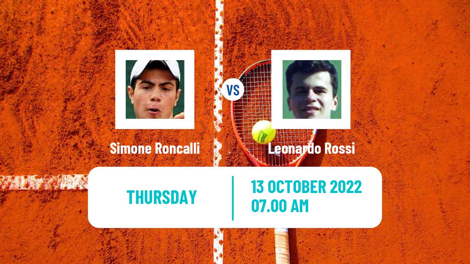 Tennis ITF Tournaments Simone Roncalli - Leonardo Rossi