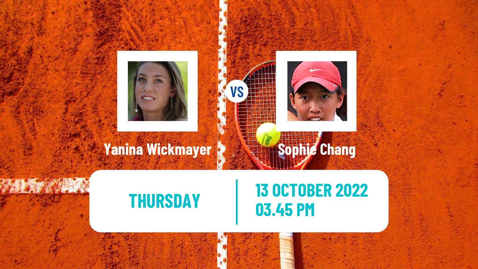Tennis ITF Tournaments Yanina Wickmayer - Sophie Chang