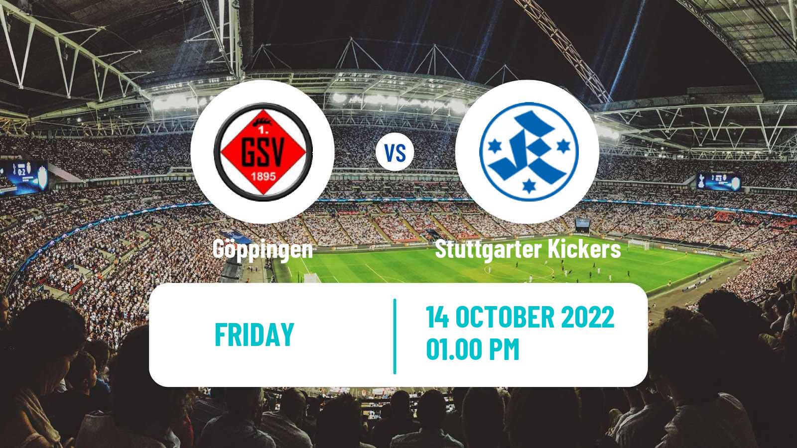 Soccer German Oberliga Baden-Württemberg Göppingen - Stuttgarter Kickers